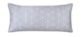 20" X 54" Sateen Gray & White Triangle Pattern Body Pillow Cover