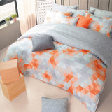 20" X 54" Sateen Gray & White Triangle Pattern Body Pillow Cover