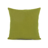 16" X 16" Solid Olive Green Throw Pillow Cover