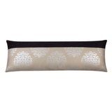 20" X 54" Black Damask Motif & Burgundy, Turquoise Bold Stripe Body Pillow Cover