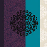 Turquoise & Purple Black Damask Duvet Cover Set