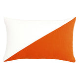 Duo Persimmon and Cream Throw Pillow Cover