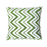 "Ziggy" Green Chevron Decorative Throw Pillow Cover