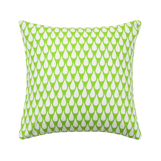 Tear Drop Chartreuse Green Throw Pillow Cover