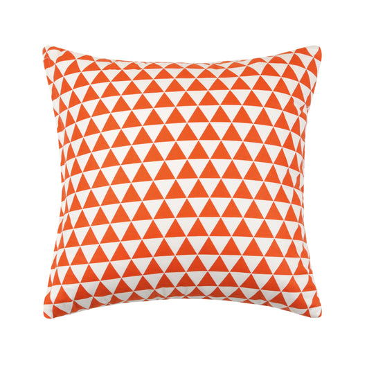 Pettit Persimmon Orange Triangle Pattern Throw Pillow Cover