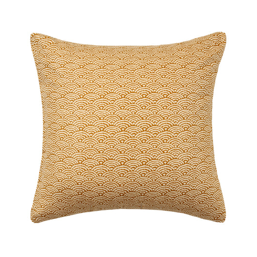 Scallop Print Sand Beige Throw Pillow Cover