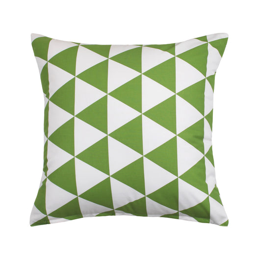 Forest Green Triangle Pattern Decorative Throw Pillow Cover
