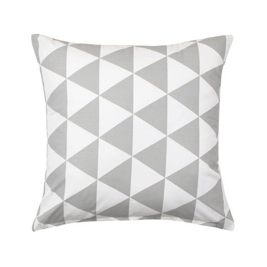 Gray Triangle Pattern Decorative Throw Pillow Cover