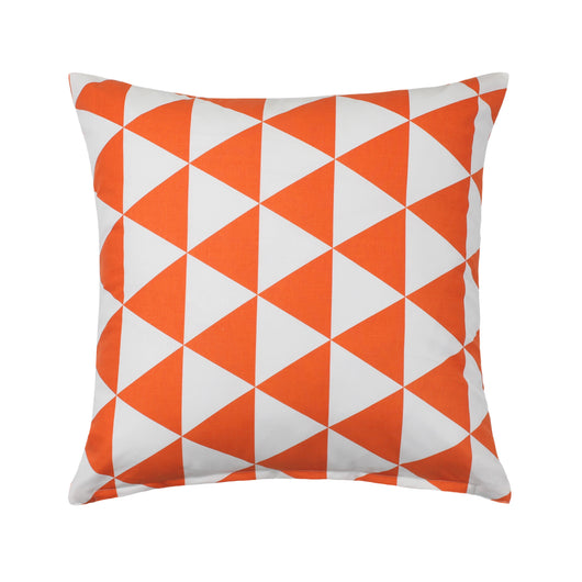 Orange Triangle Pattern Decorative Throw Pillow Cover