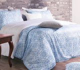 Silly Soft Egyptian Cotton Light Blue & Gray Duvet Cover Set
